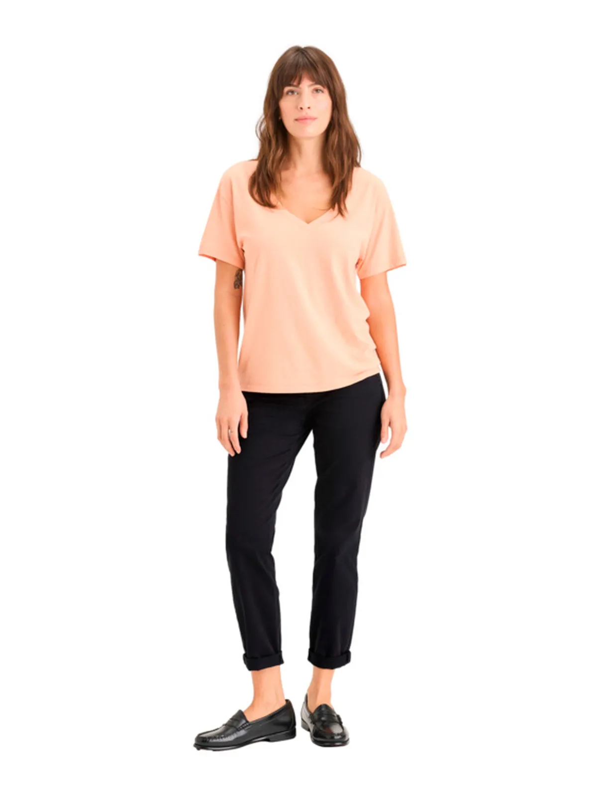 PANTALÓN ALGODÓN SLIM MUJER DOCKERS NEGRO WEEKEND CHINO - 1