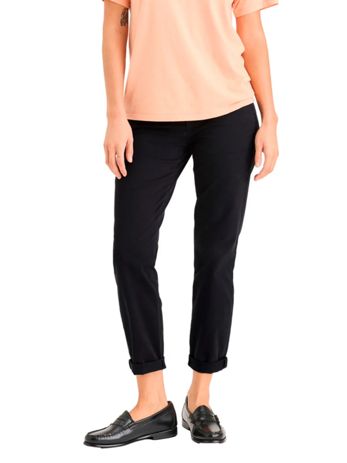 PANTALÓN ALGODÓN SLIM MUJER DOCKERS NEGRO WEEKEND CHINO - 2