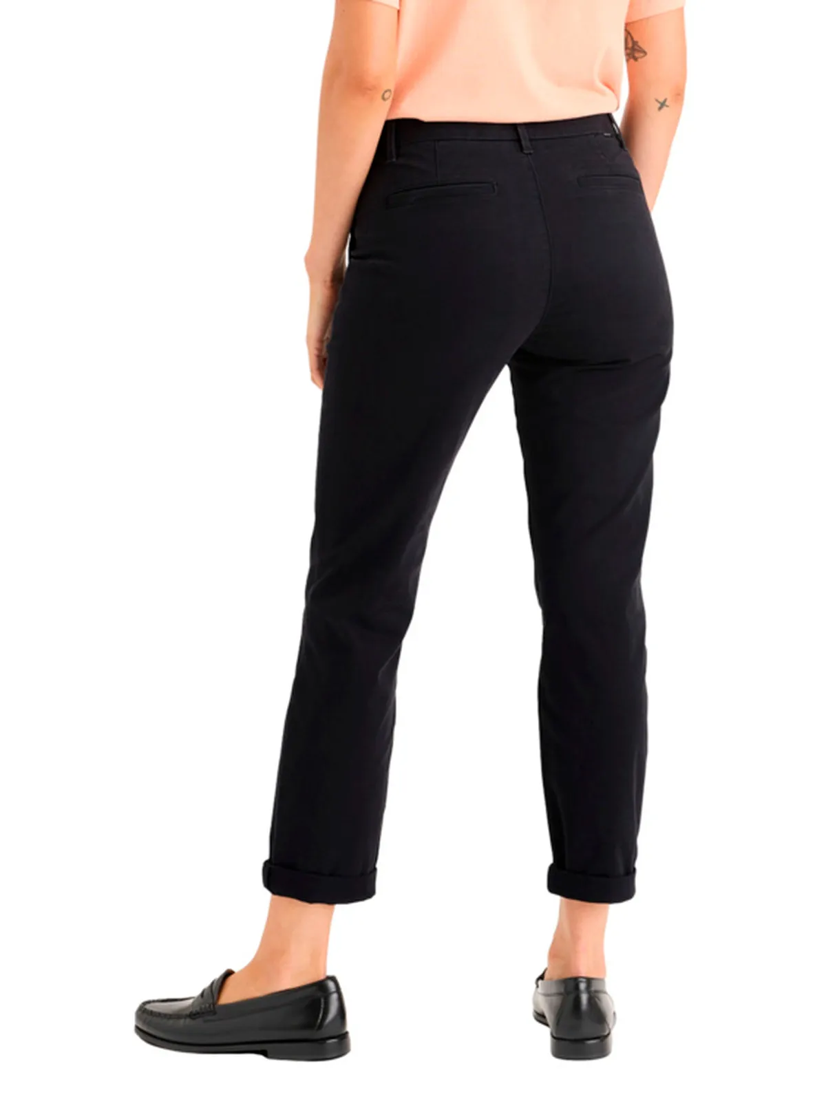 PANTALÓN ALGODÓN SLIM MUJER DOCKERS NEGRO WEEKEND CHINO - 3
