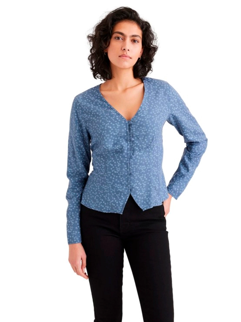 BLUSA ALGODÓN MUJER DOCKERSN SLEEVE DETAI - 1