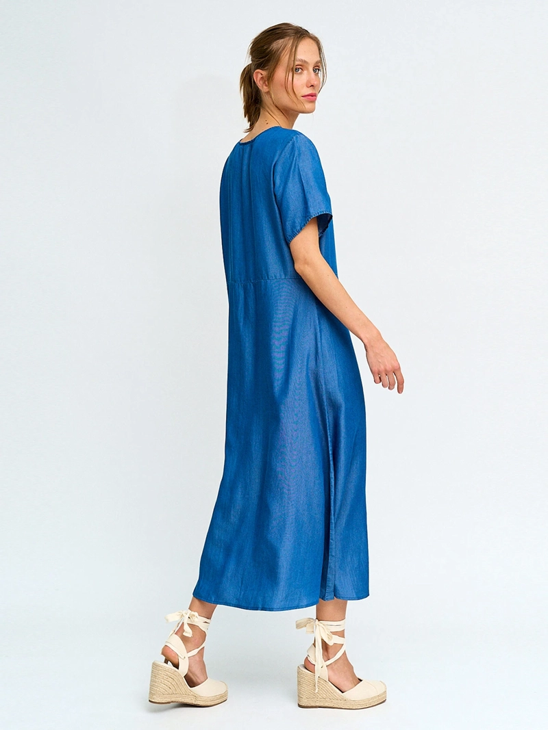 VESTIDO LARGO MUJER AZIZ ADENIM-E - 2