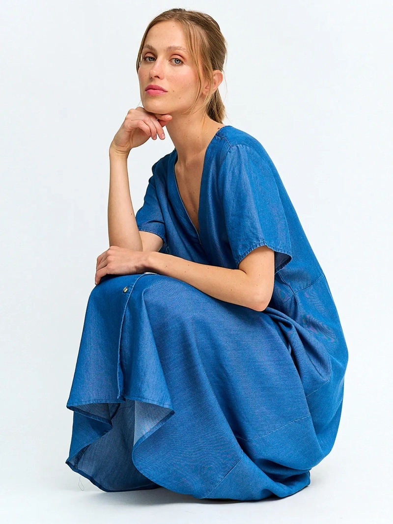 VESTIDO LARGO MUJER AZIZ ADENIM-E - 4