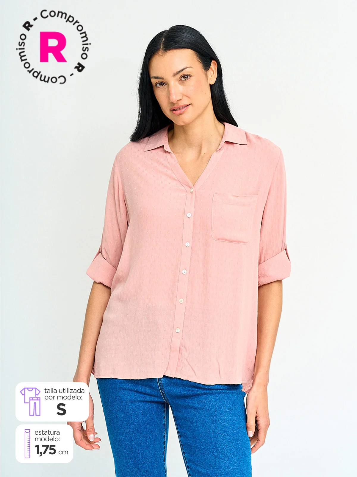 BLUSA MANGA 3/4 MUJER AZIZ CAMIDOB - 1