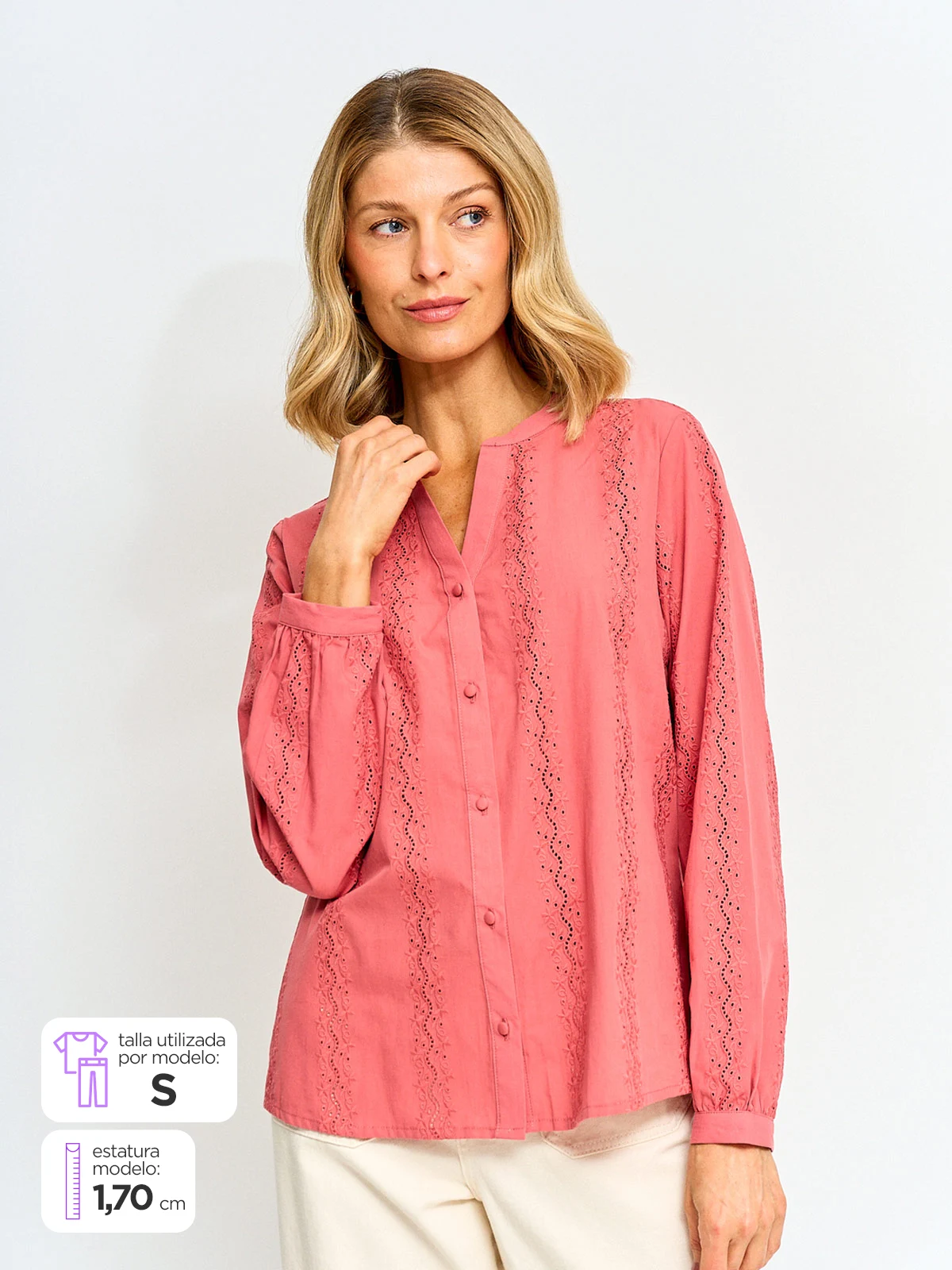 BLUSA MANGA LARGA MUJER AZIZ DIANA - 1
