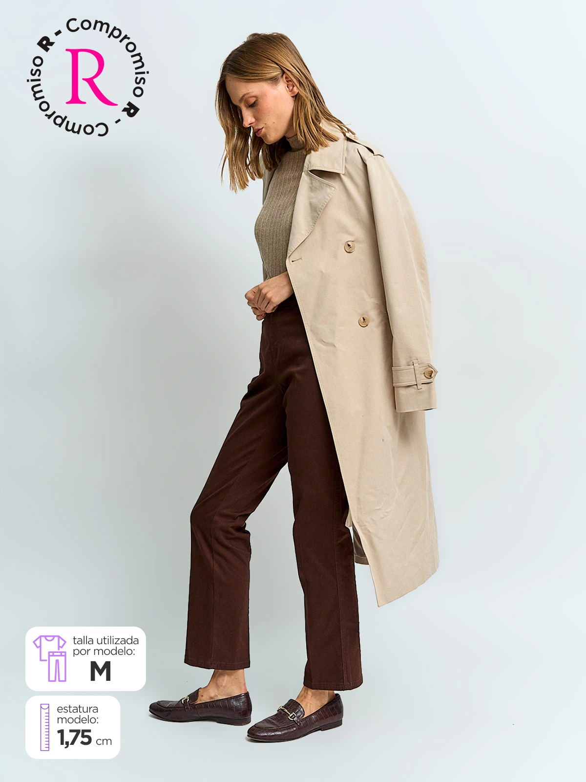 PANTALÓN REGULAR MUJER AZIZ DEGGING - 1