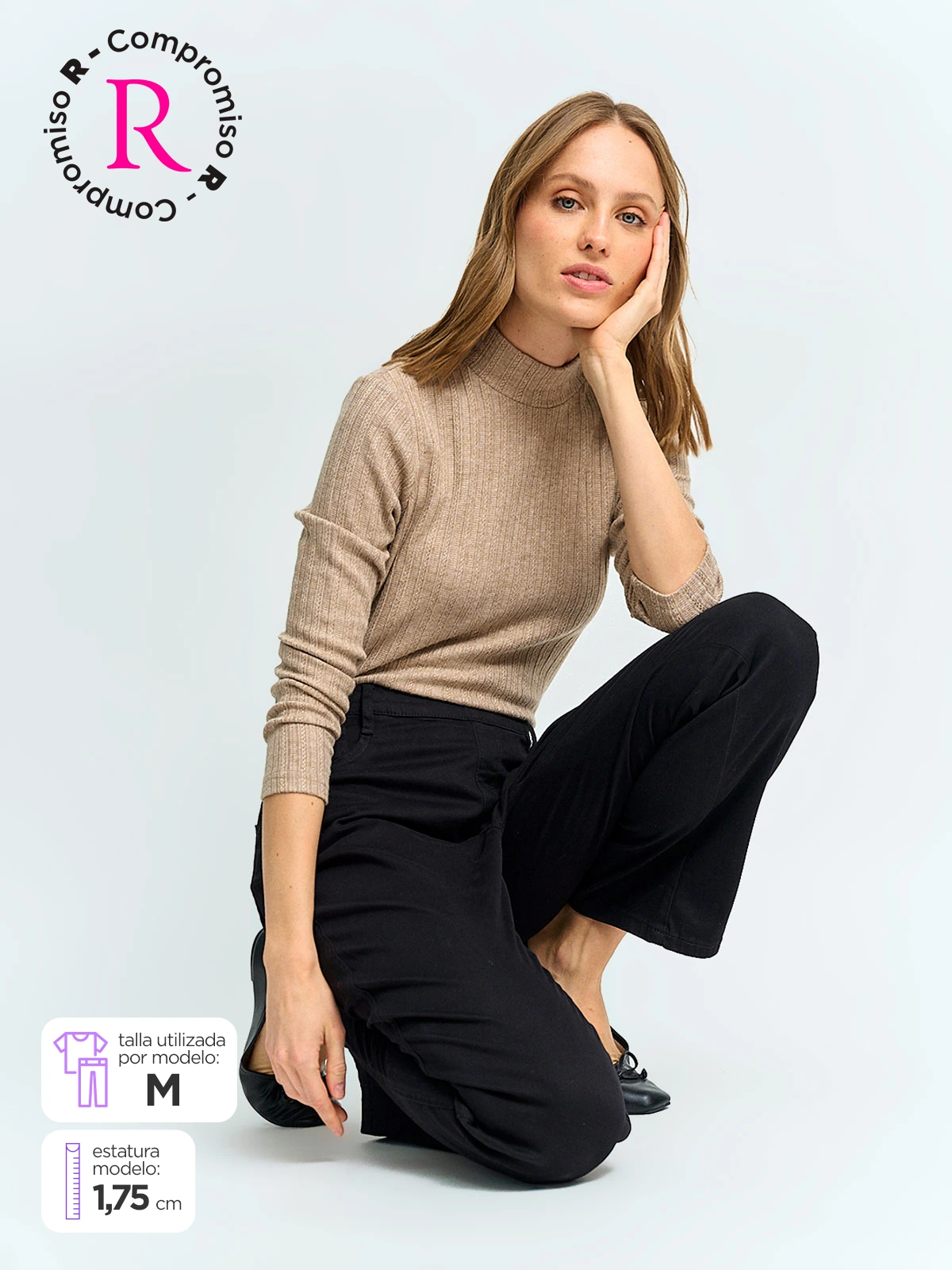 PANTALÓN REGULAR MUJER AZIZ DEGGING - 1