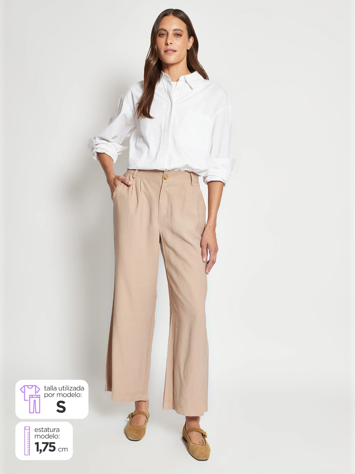 PANTALÓN REGULAR MUJER AZIZ BAGNOLIA - 1