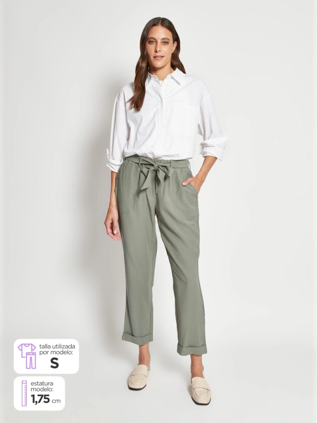 PANTALÓN REGULAR MUJER AZIZ BENICIO - 1