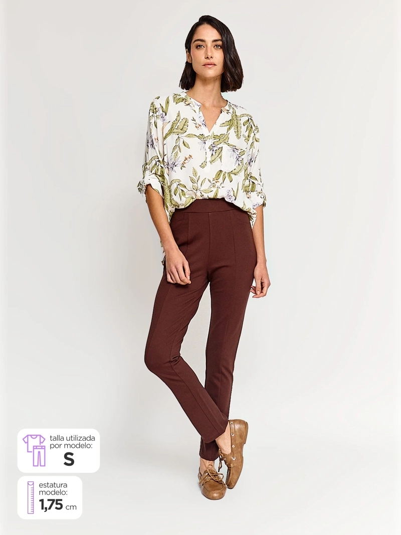 PANTALÓN REGULAR MUJER AZIZ TIPO CALZA - 1