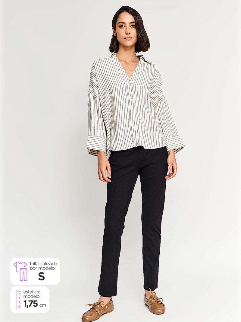 PANTALÓN REGULAR MUJER AZIZ TIPO CALZA - 1