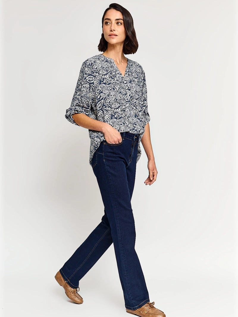 BLUSA MANGA 3/4 MUJER AZIZ CUELLO MAO PRINT - 4