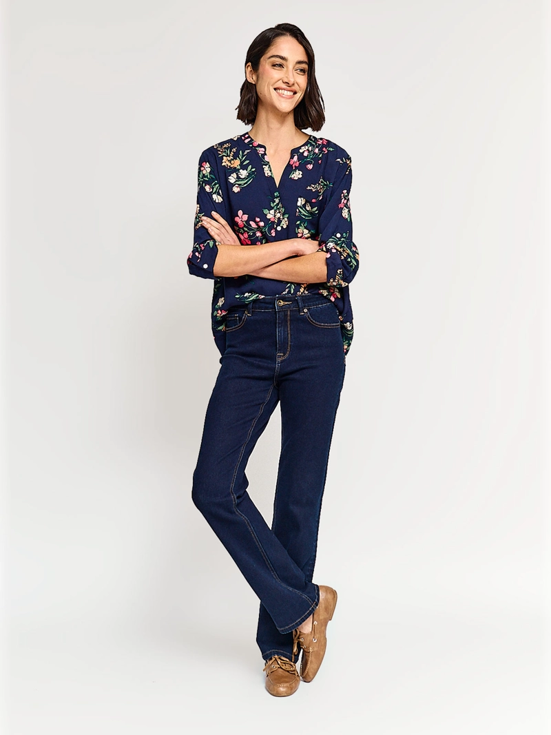 BLUSA MANGA 3/4 MUJER AZIZ CUELLO MAO PRINT - 4