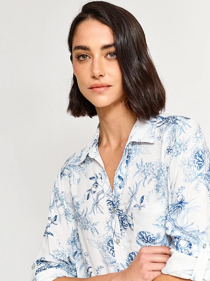 BLUSA MANGA LARGA MUJER AZIZ CAMI PRINT - 3