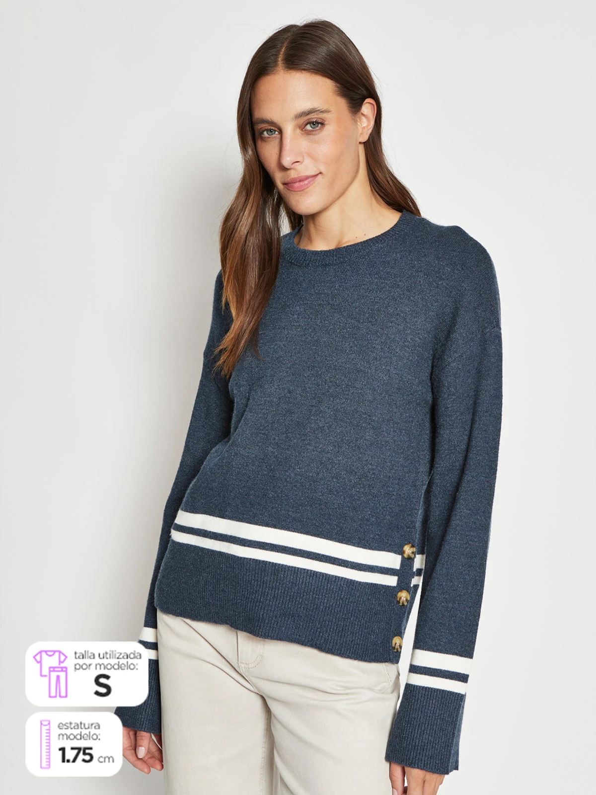 SWEATER MANGA LARGA MUJER NAVIGATA DELIA - 1