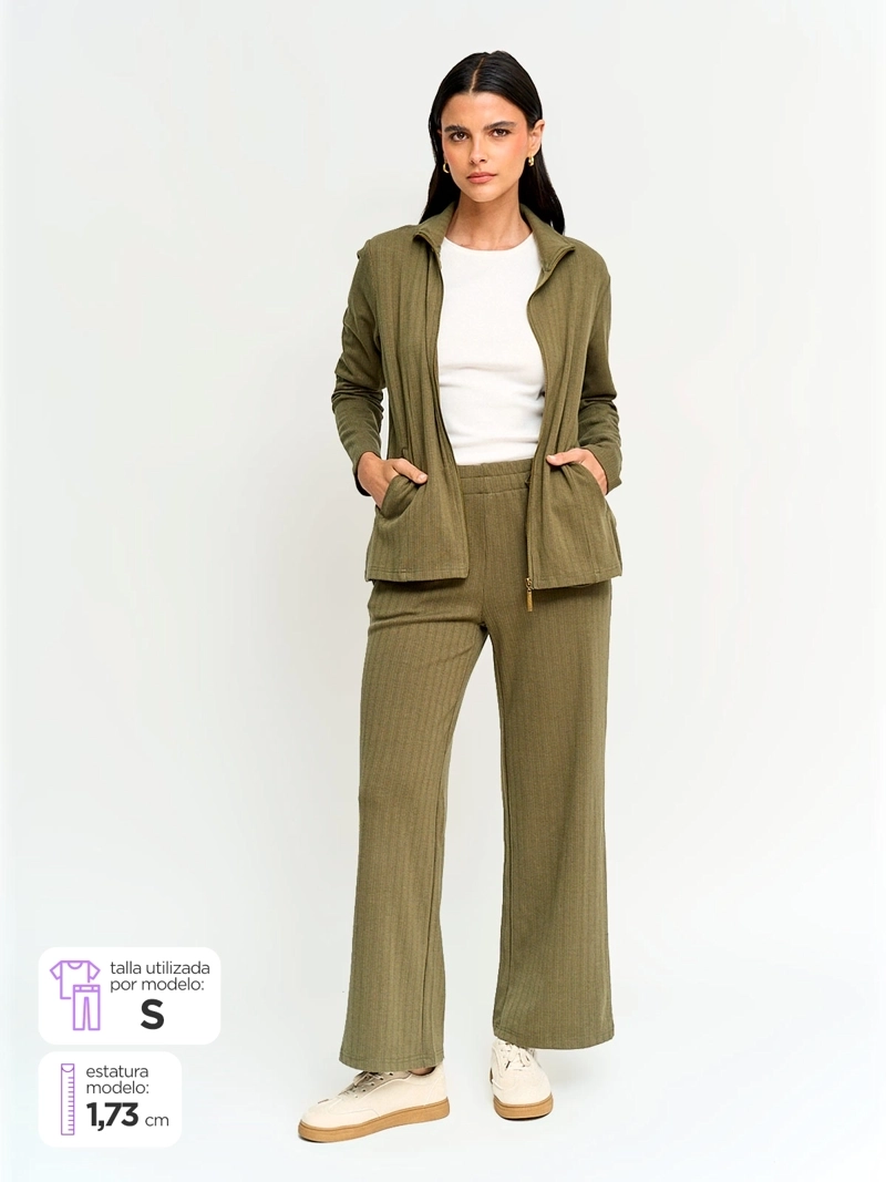 PANTALÓN REGULAR MUJER AZIZ BRONOS - 1