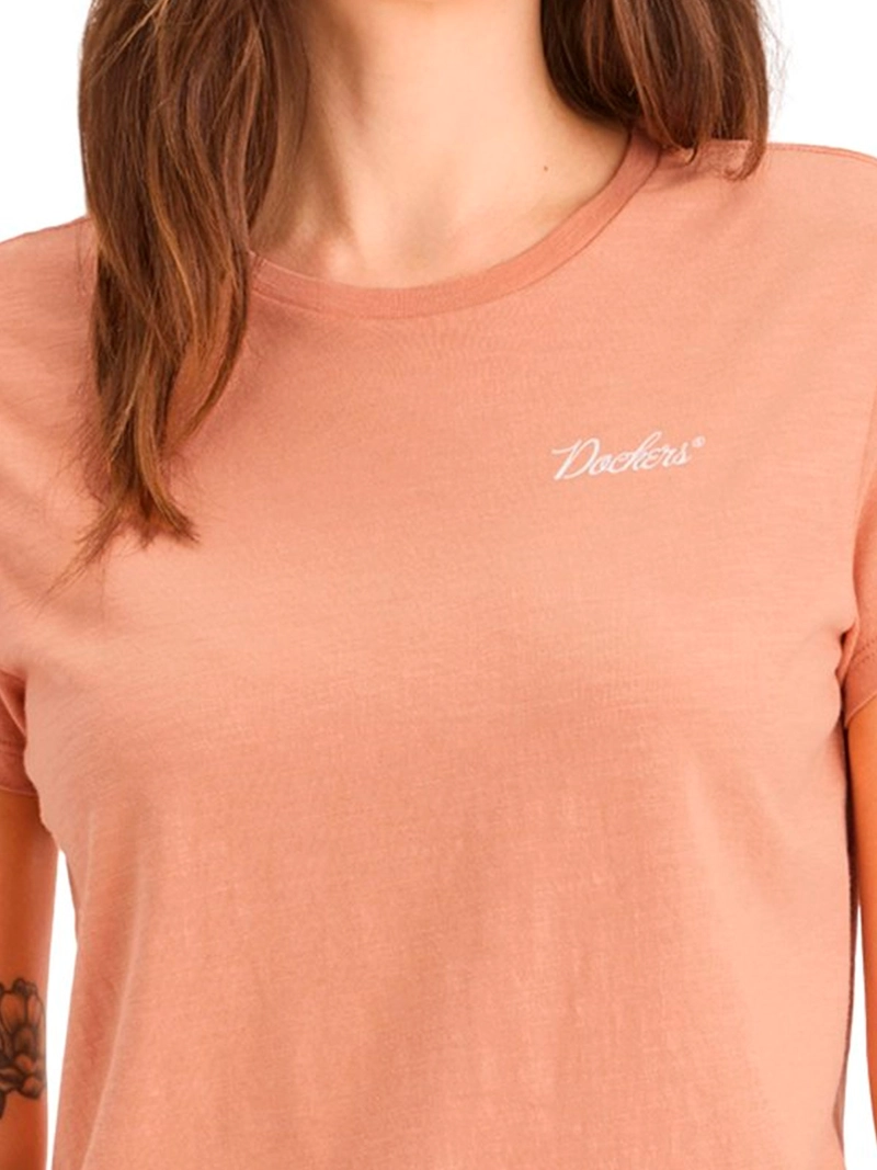 POLO ALGODÓN MUJER DOCKERS GRAPHIC TEE NARANJA - 3