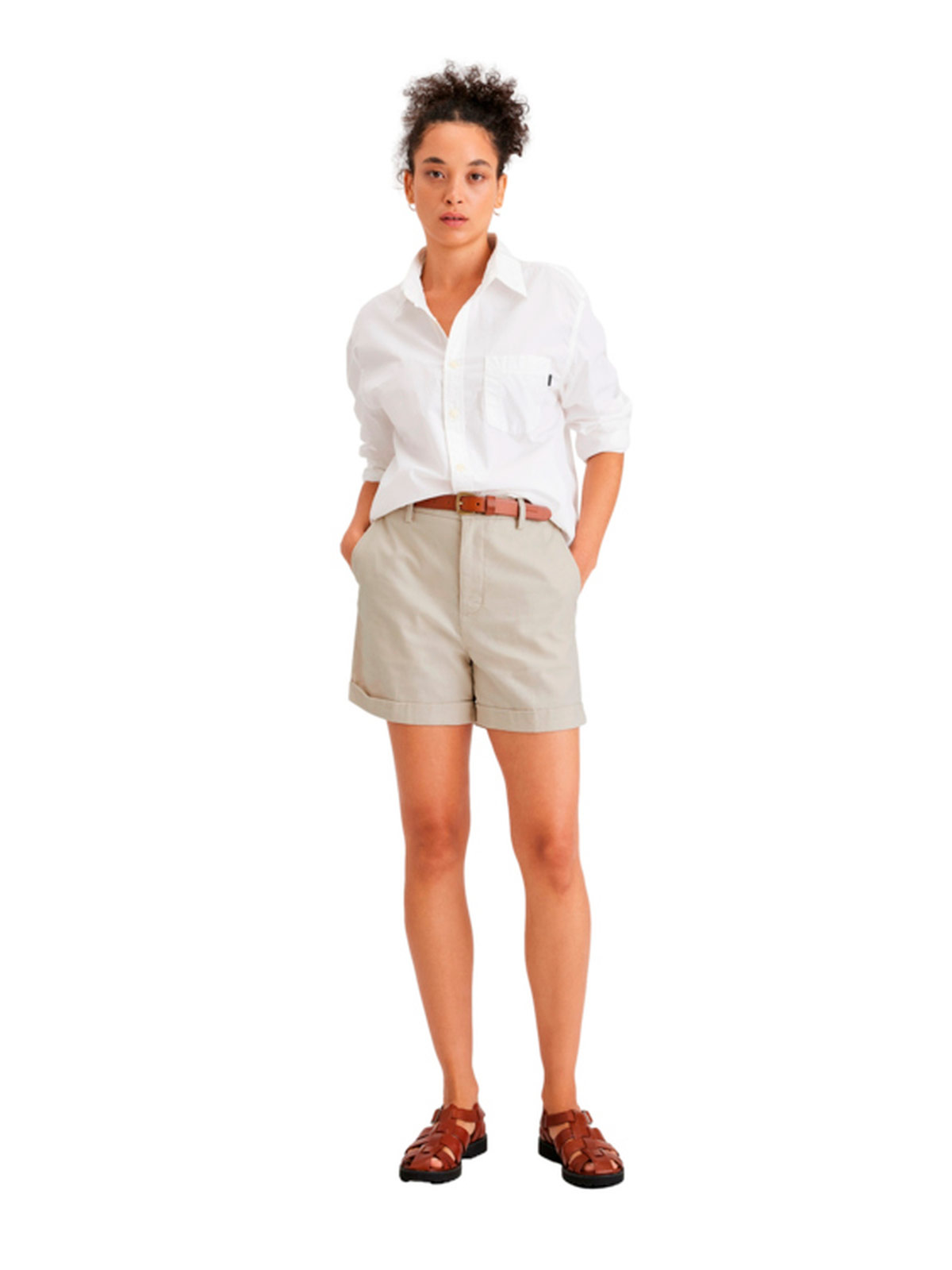 SHORT RECTO MUJER DOCKERS ORIGINAL CHINO CAQUI - 1