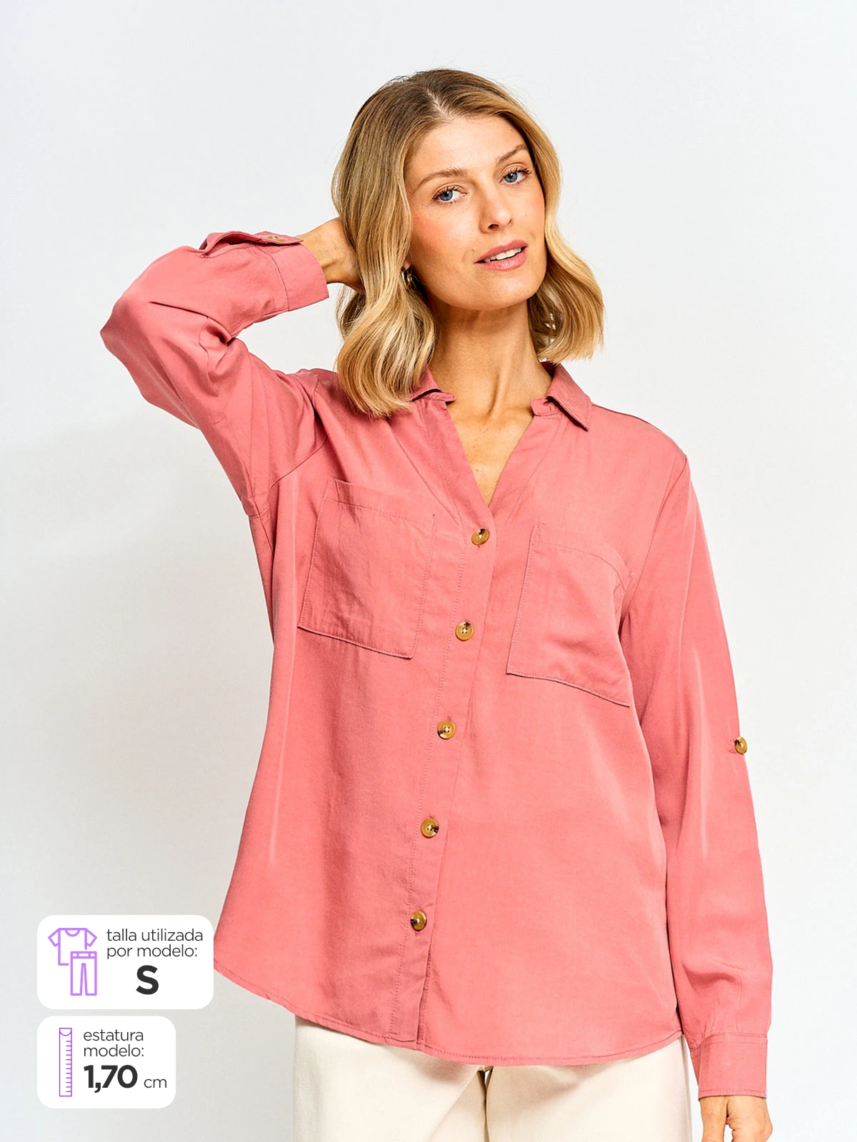 BLUSA MANGA LARGA MUJER AZIZ DALILA - 1