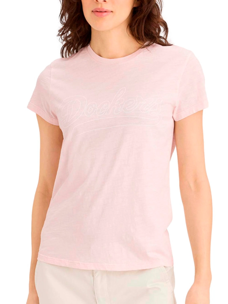 POLO MUJER DOCKERS GRAPHIC TEE ROSADO - 3