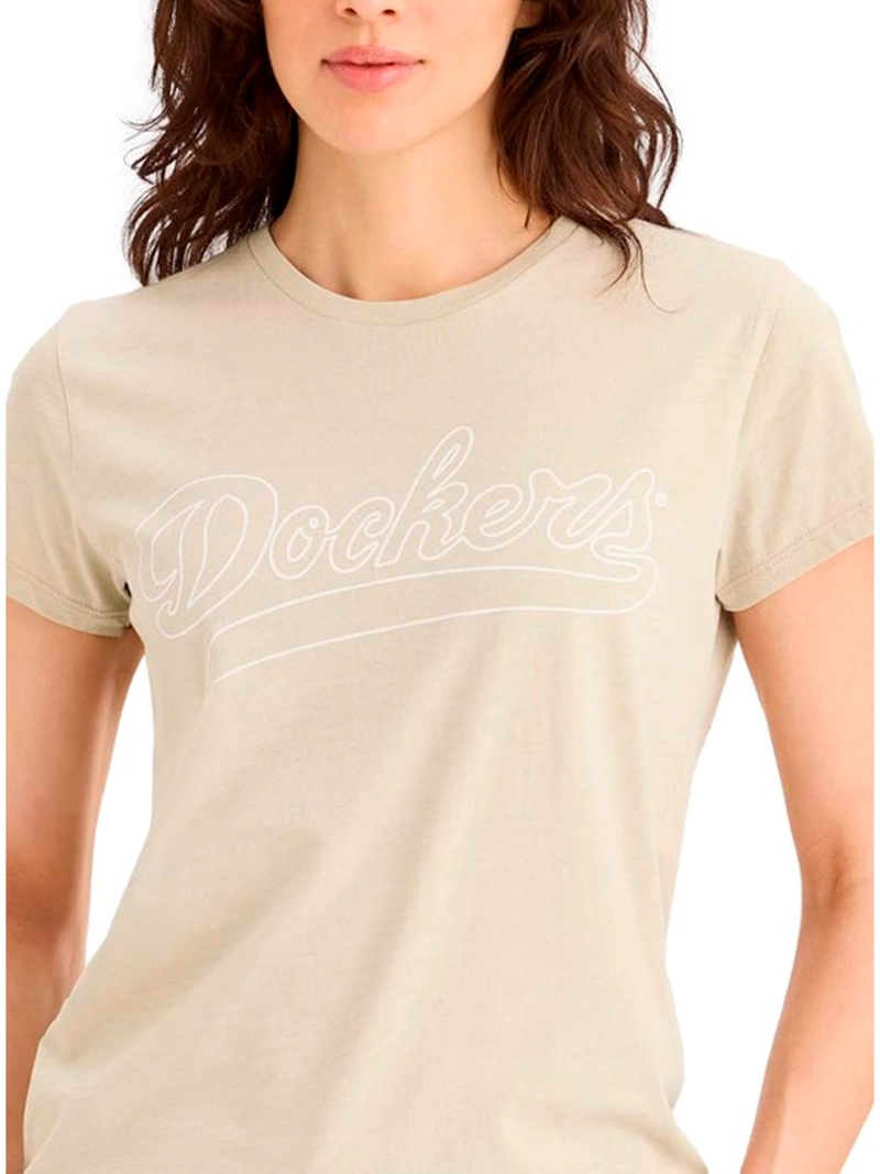 POLO MUJER DOCKERS GRAPHIC TEE BEIGE - 3