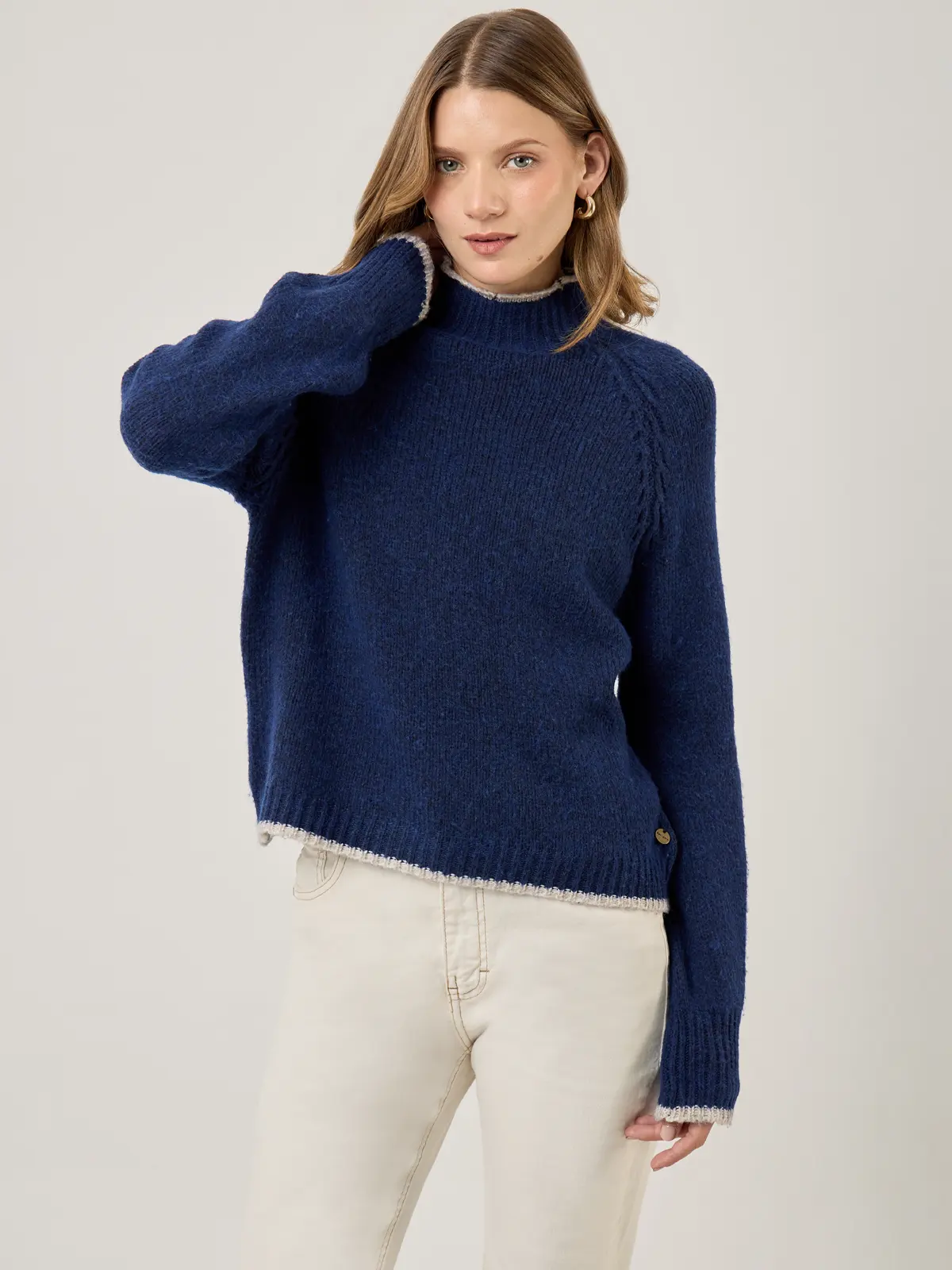 SWEATER MANGA LARGA MUJER NAVIGATA FLO - 1