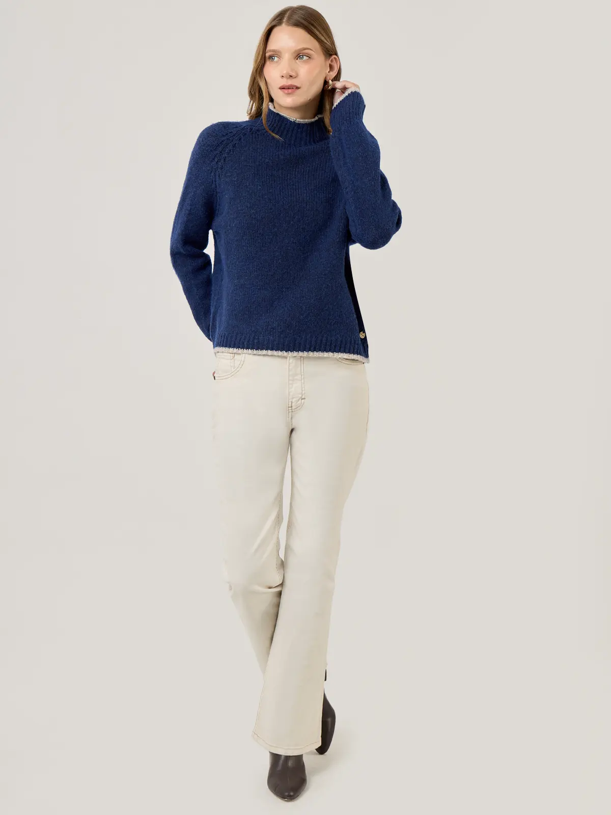 SWEATER MANGA LARGA MUJER NAVIGATA FLO - 5