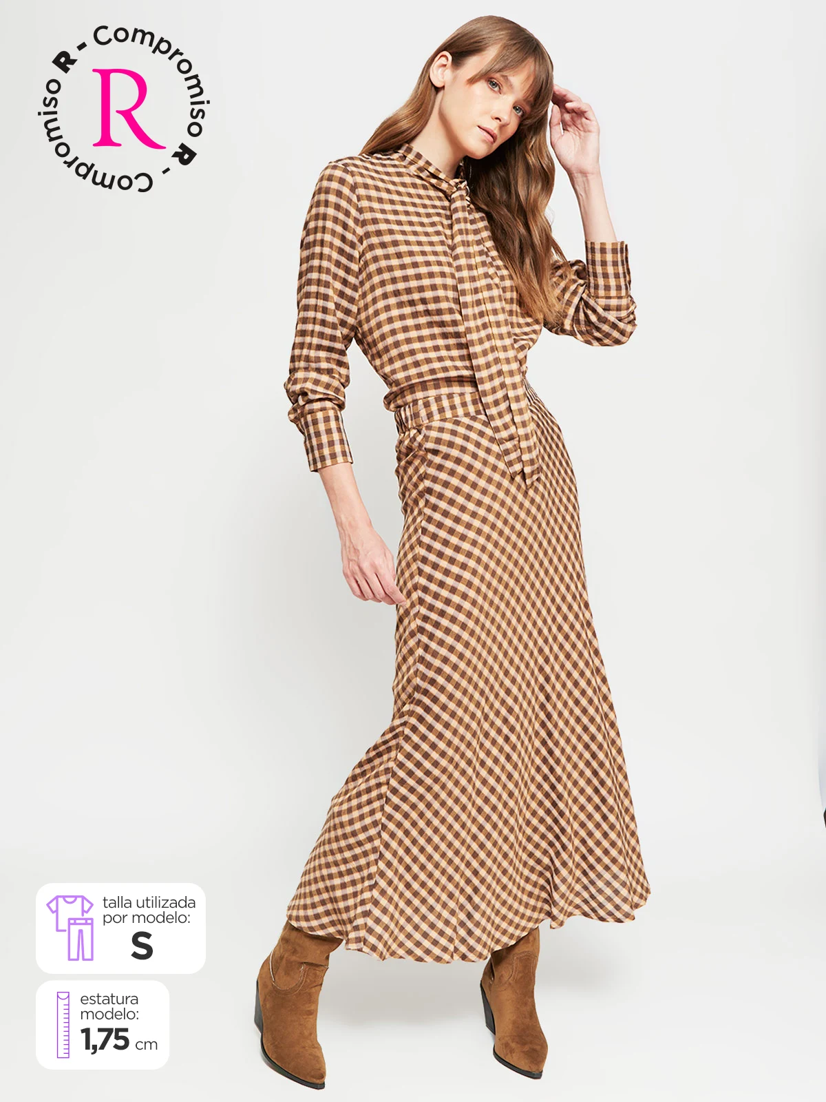 FALDA LARGA MUJER NAVIGATA VICHY - 1