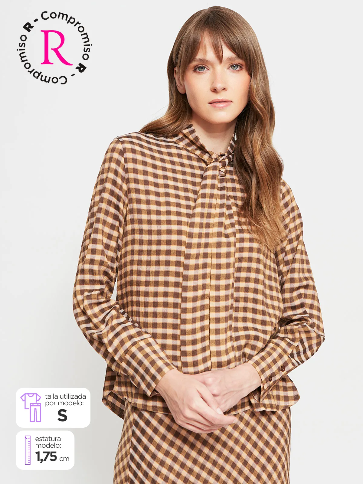 BLUSA MANGA LARGA MUJER NAVIGATA VICHY - 1
