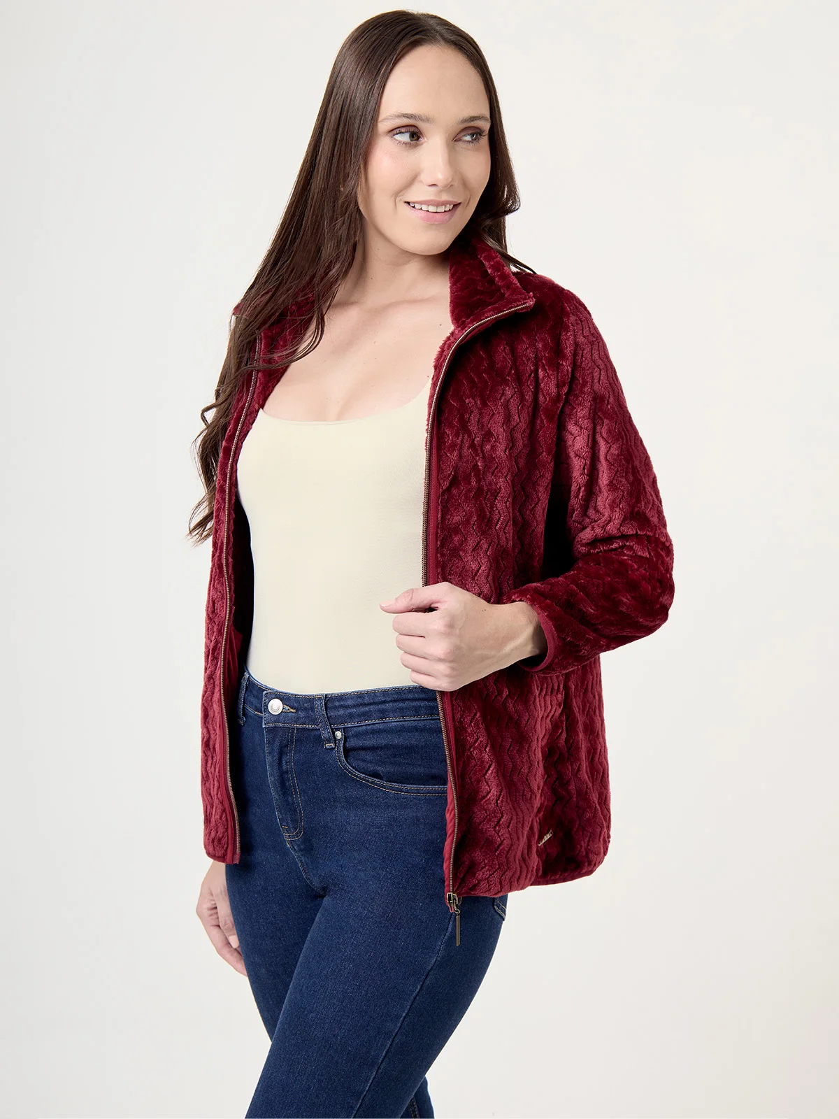 POLERA MANGA LARGA MUJER AZIZ PLUSH - 3