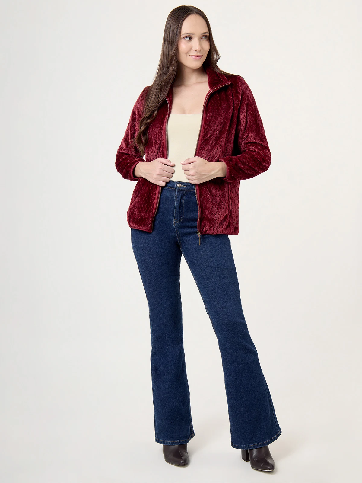 POLERA MANGA LARGA MUJER AZIZ PLUSH - 5