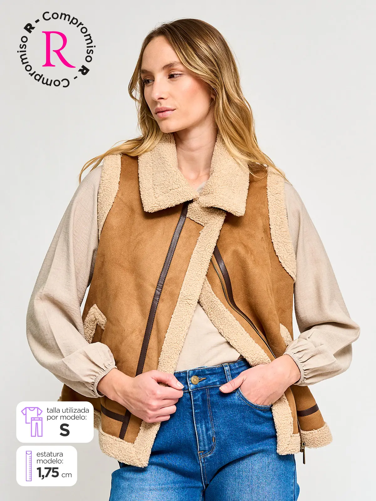 CASACA MUJER AZIZ CORTA ABEJA - 1