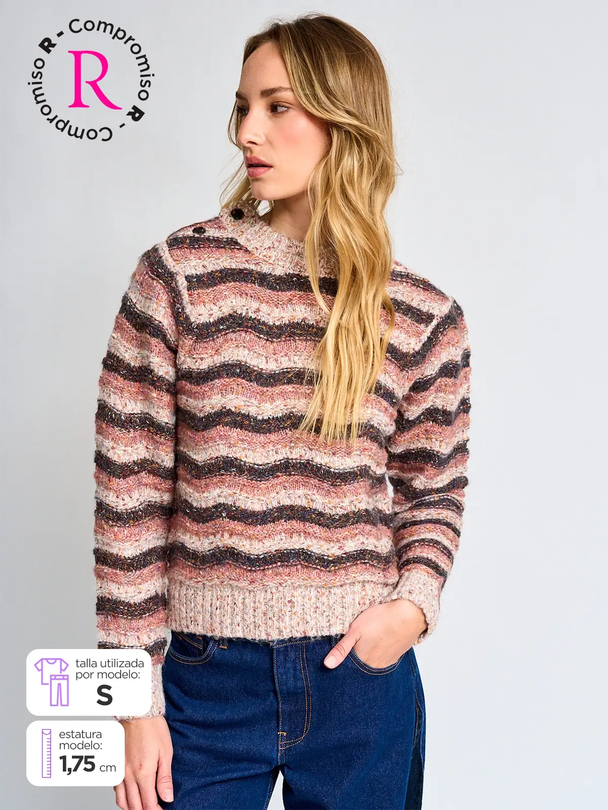 SWEATER MANGA LARGA MUJER NAVIGATA AURA - 1