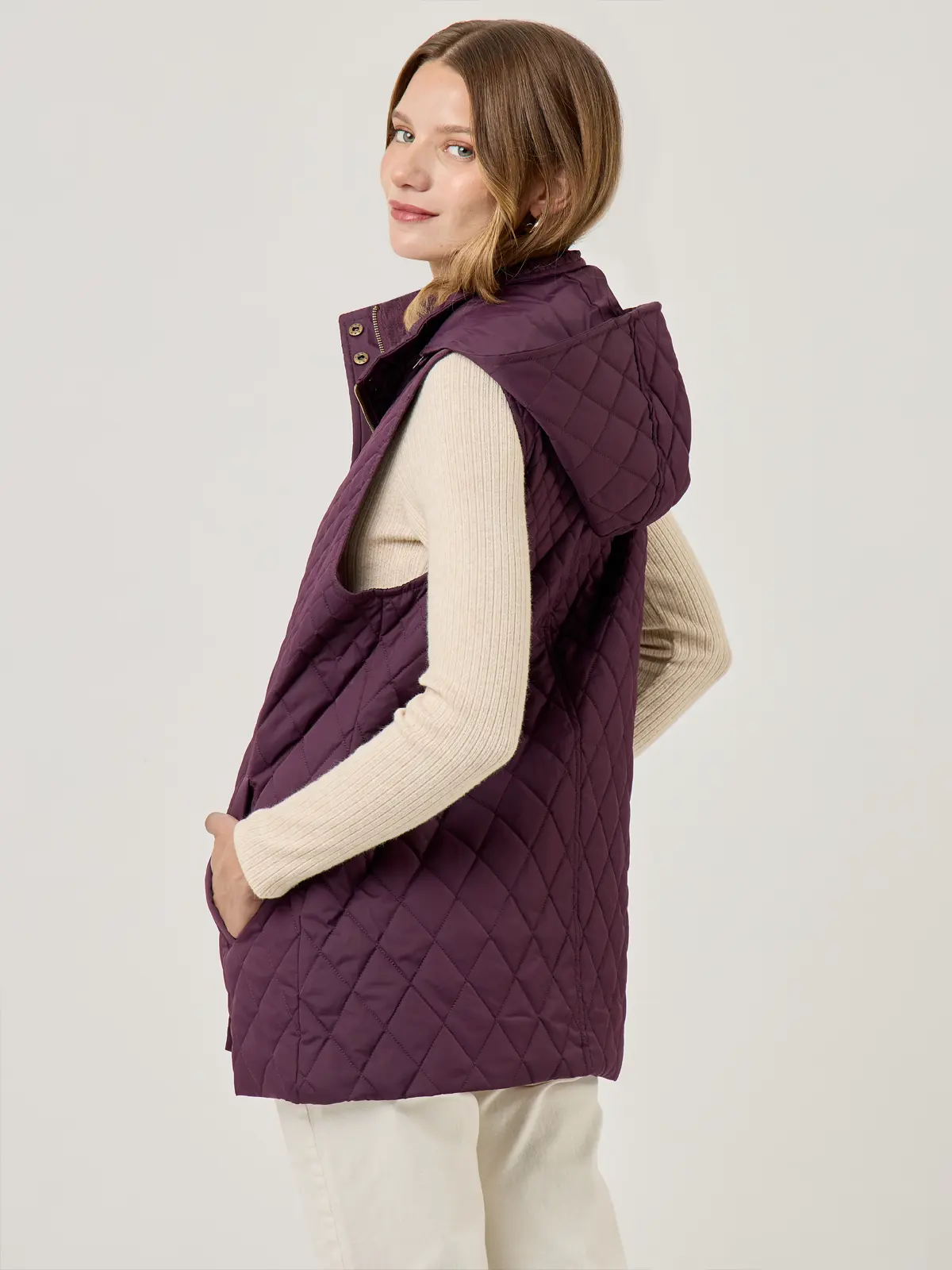 PARKA SIN MANGAS MUJER AZIZ CORTA DIAMANTE - 2