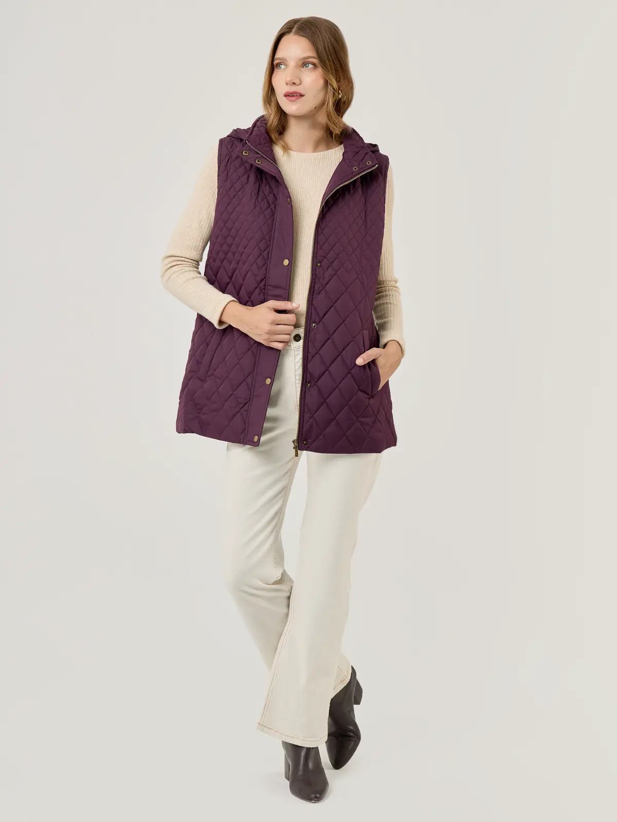 PARKA SIN MANGAS MUJER AZIZ CORTA DIAMANTE - 5