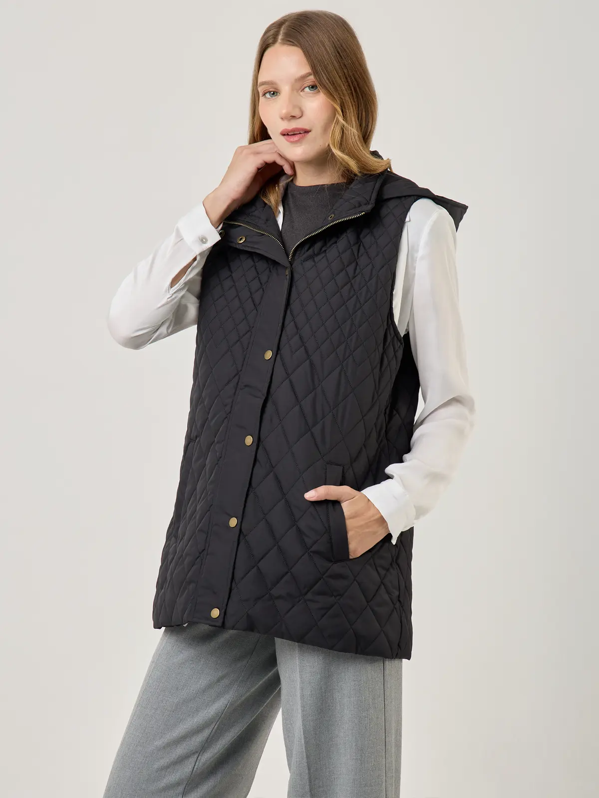 PARKA SIN MANGAS MUJER AZIZ CORTA DIAMANTE - 3
