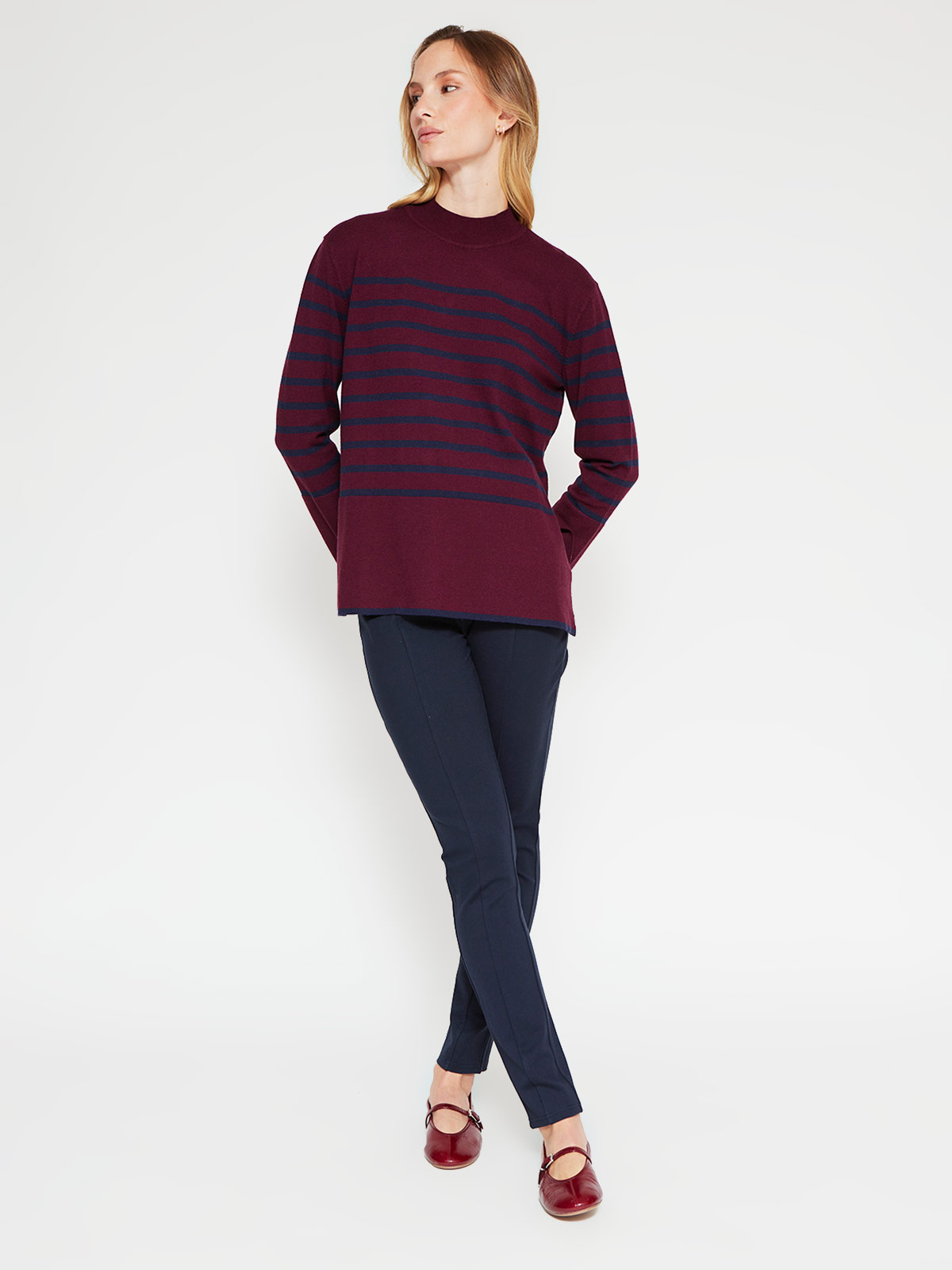 SWEATER MUJER AZIZ BASTRIPE - 4