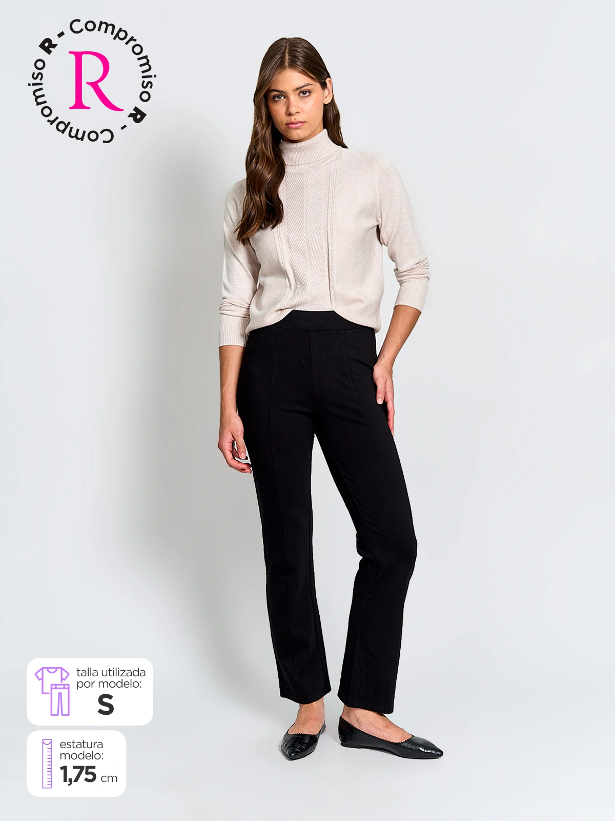 PANTALÓN MUJER AZIZ TIPO CALZA DABEL - 1