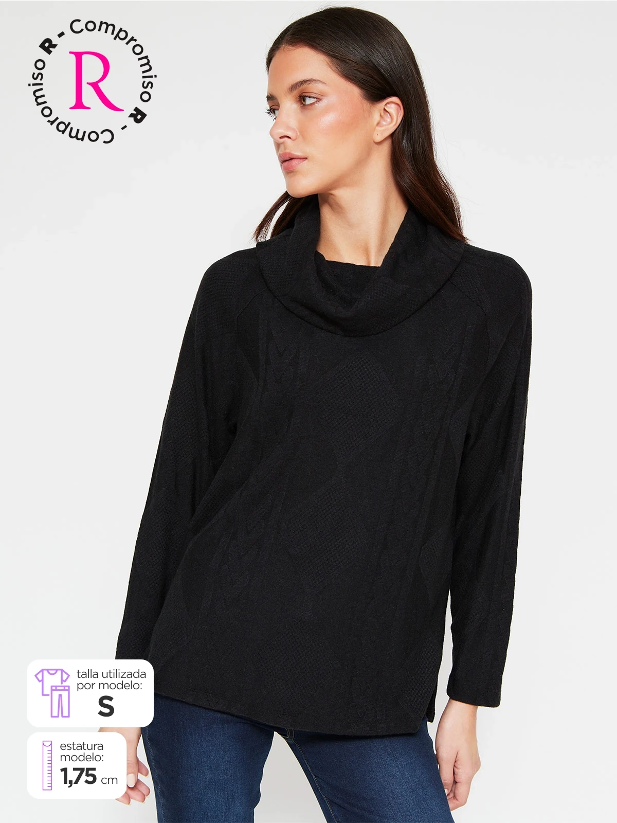 POLO MANGA LARGA MUJER AZIZ JACARD - 1