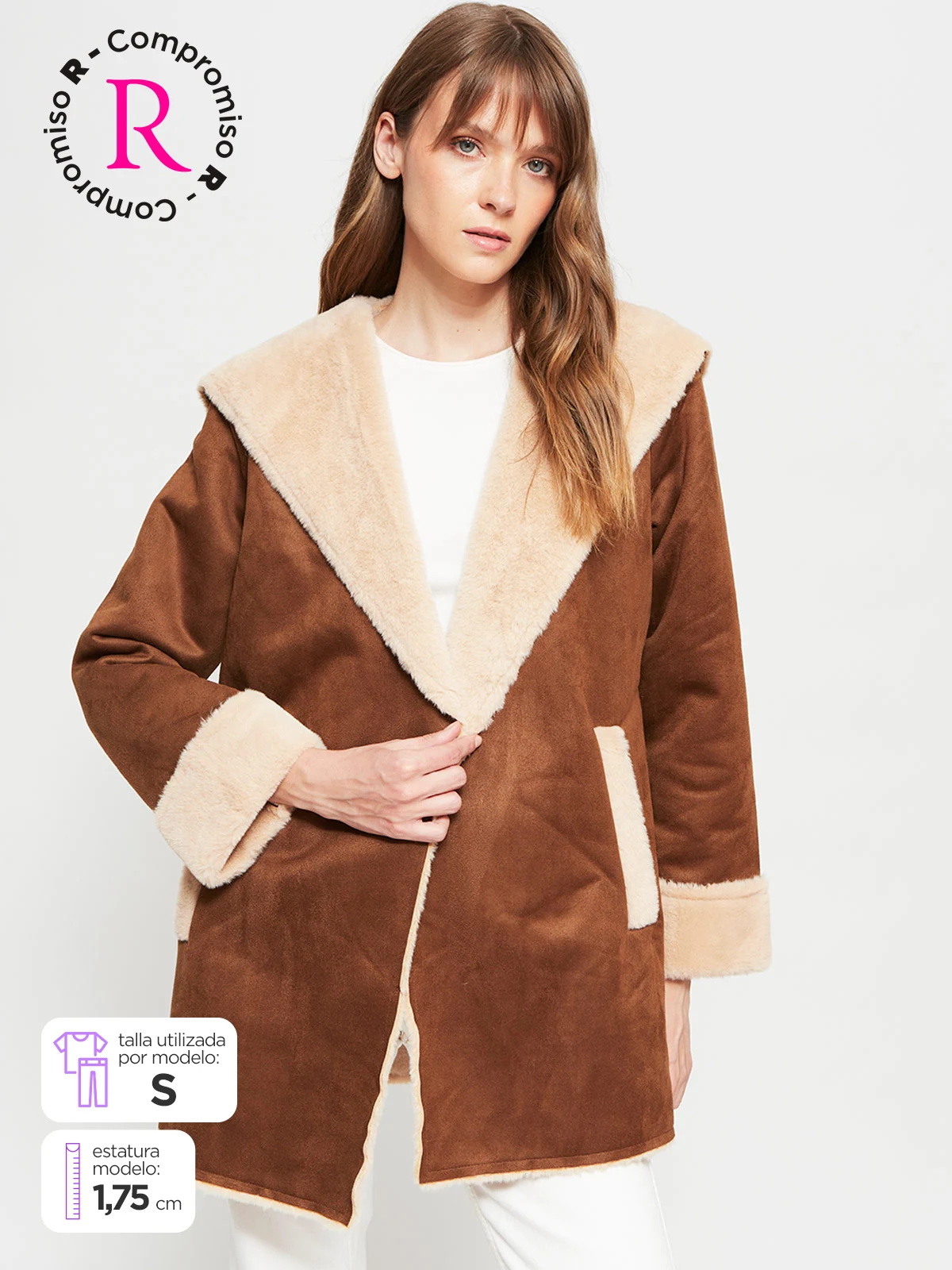 CASACA MANGA LARGA MUJER AZIZ FURBI - 1