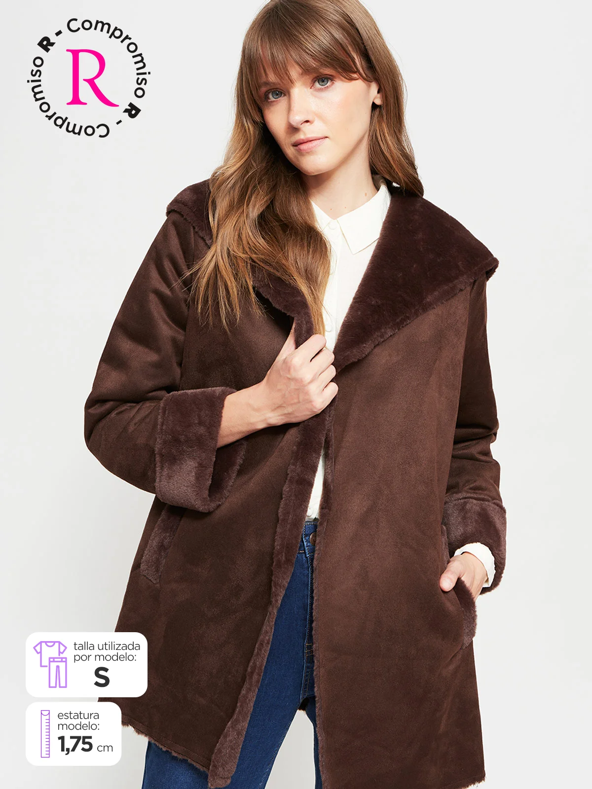 CASACA MANGA LARGA MUJER AZIZ FURBI - 1