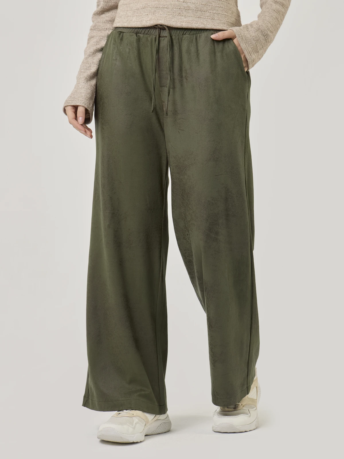 PANTALÓN REGULAR MUJER AZIZ SUEDE - 3