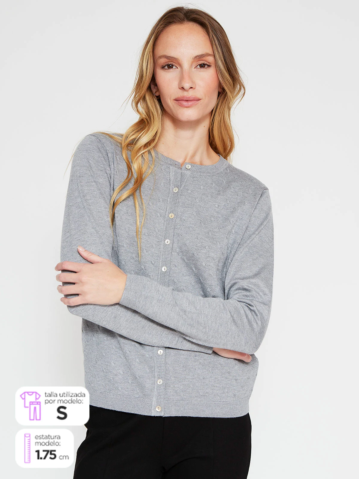 CARDIGAN MANGA LARGA MUJER AZIZ - 1