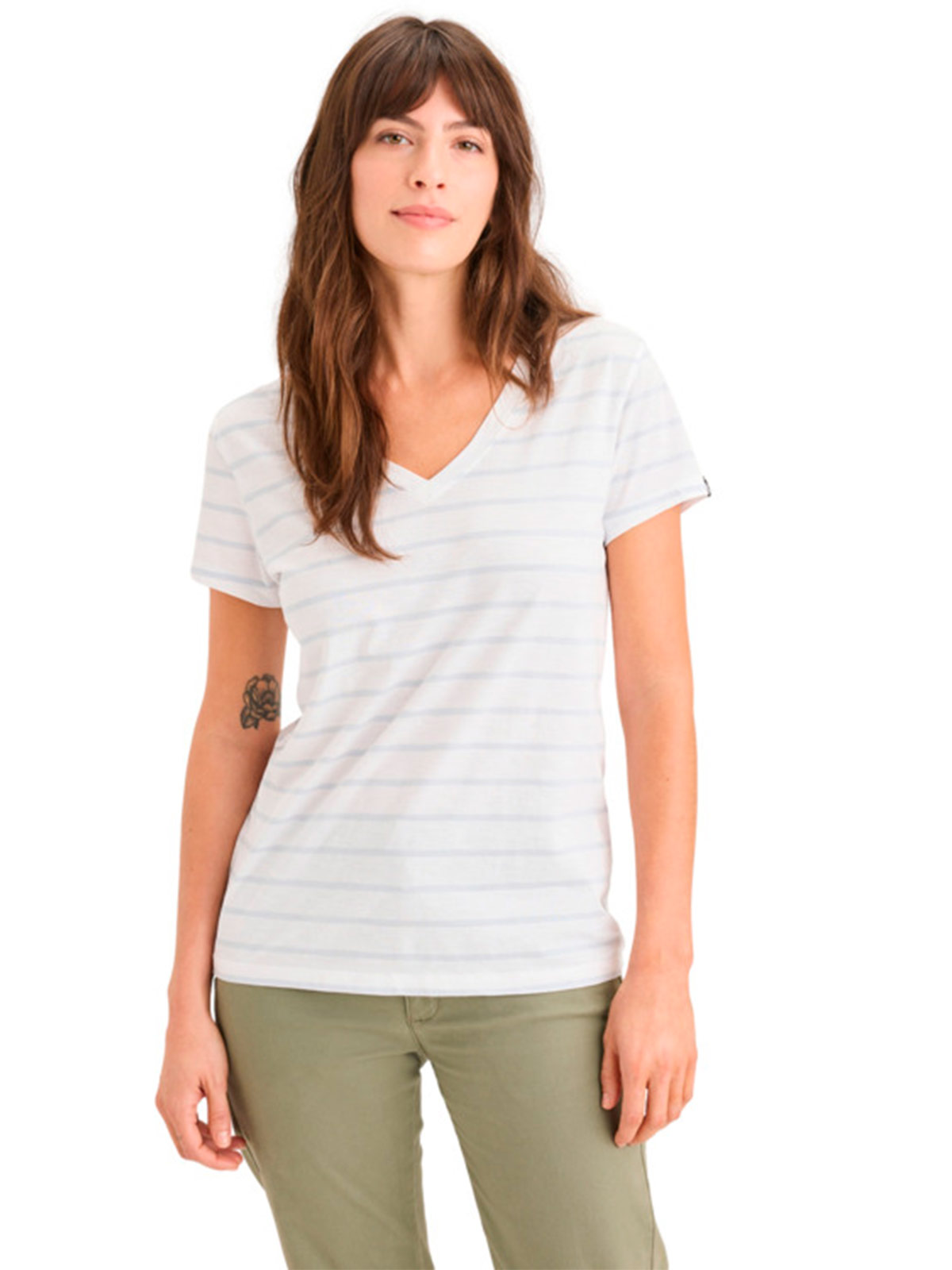 POLO MANGA CORTA ALGODÓN MUJER DOCKERS CUELLO EN V - 1