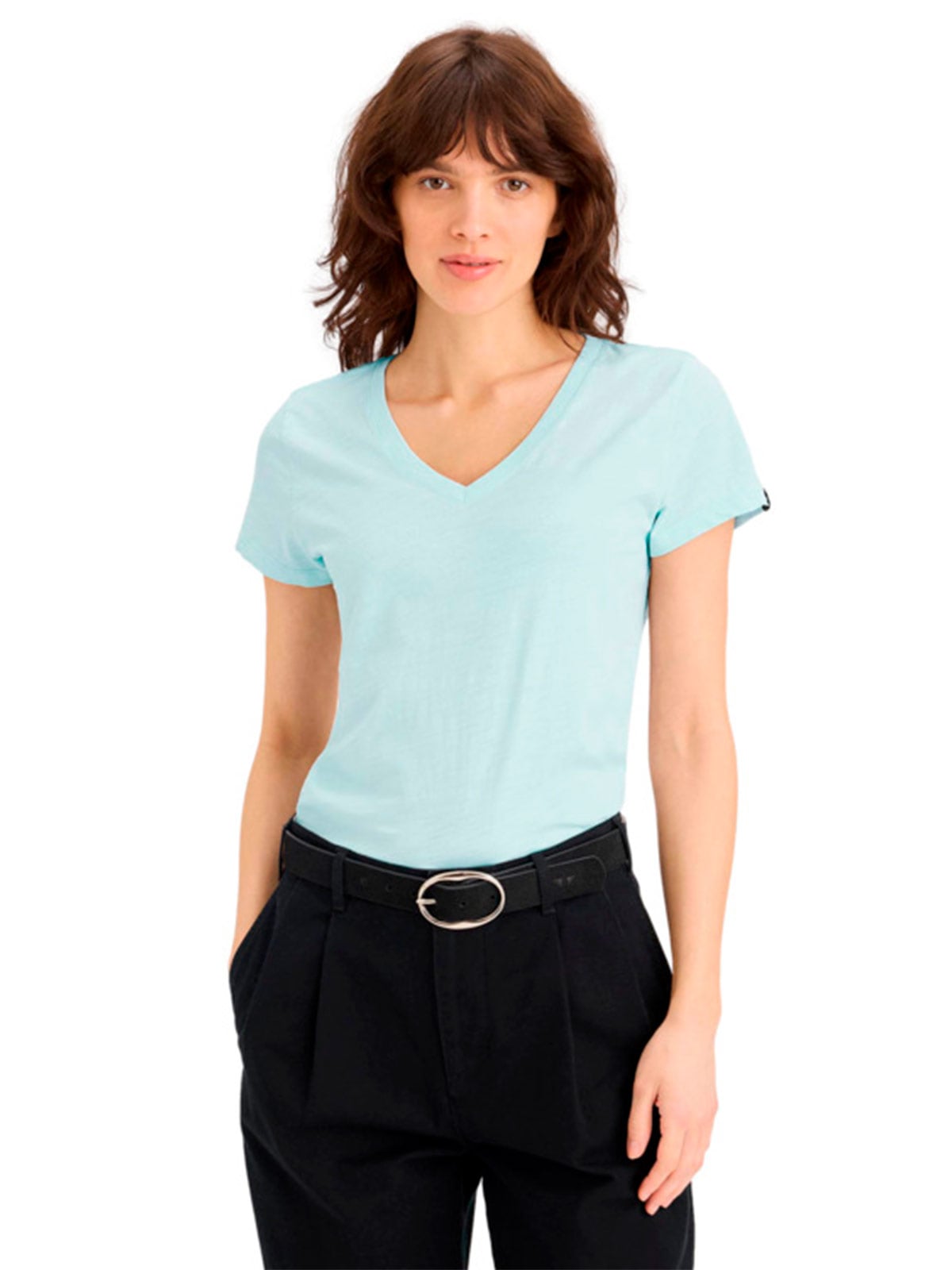 POLO MANGA CORTA ALGODÓN MUJER DOCKERS CUELLO EN V - 1