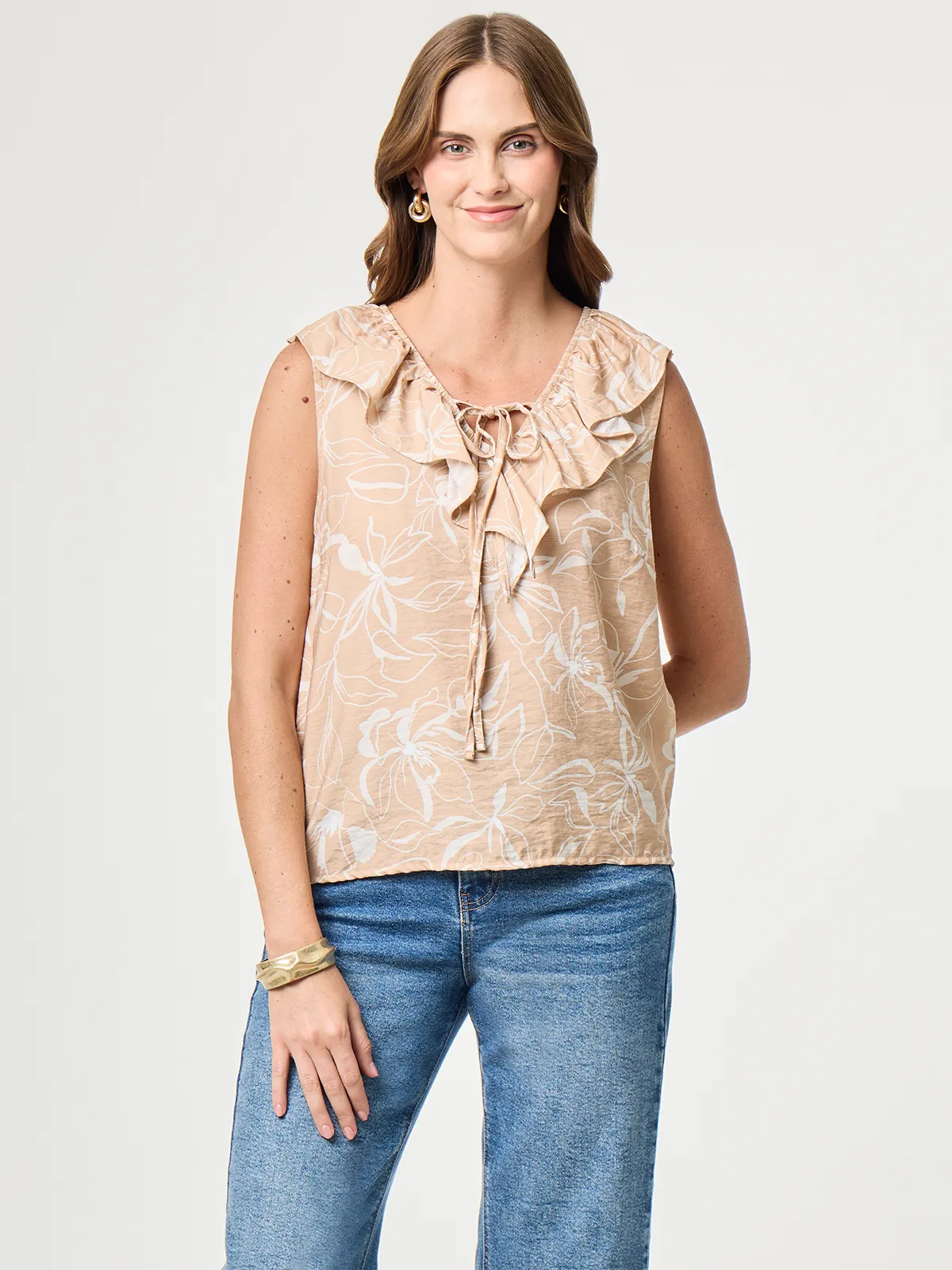 BLUSA SIN MANGAS MUJER AZIZ CORALI - 1