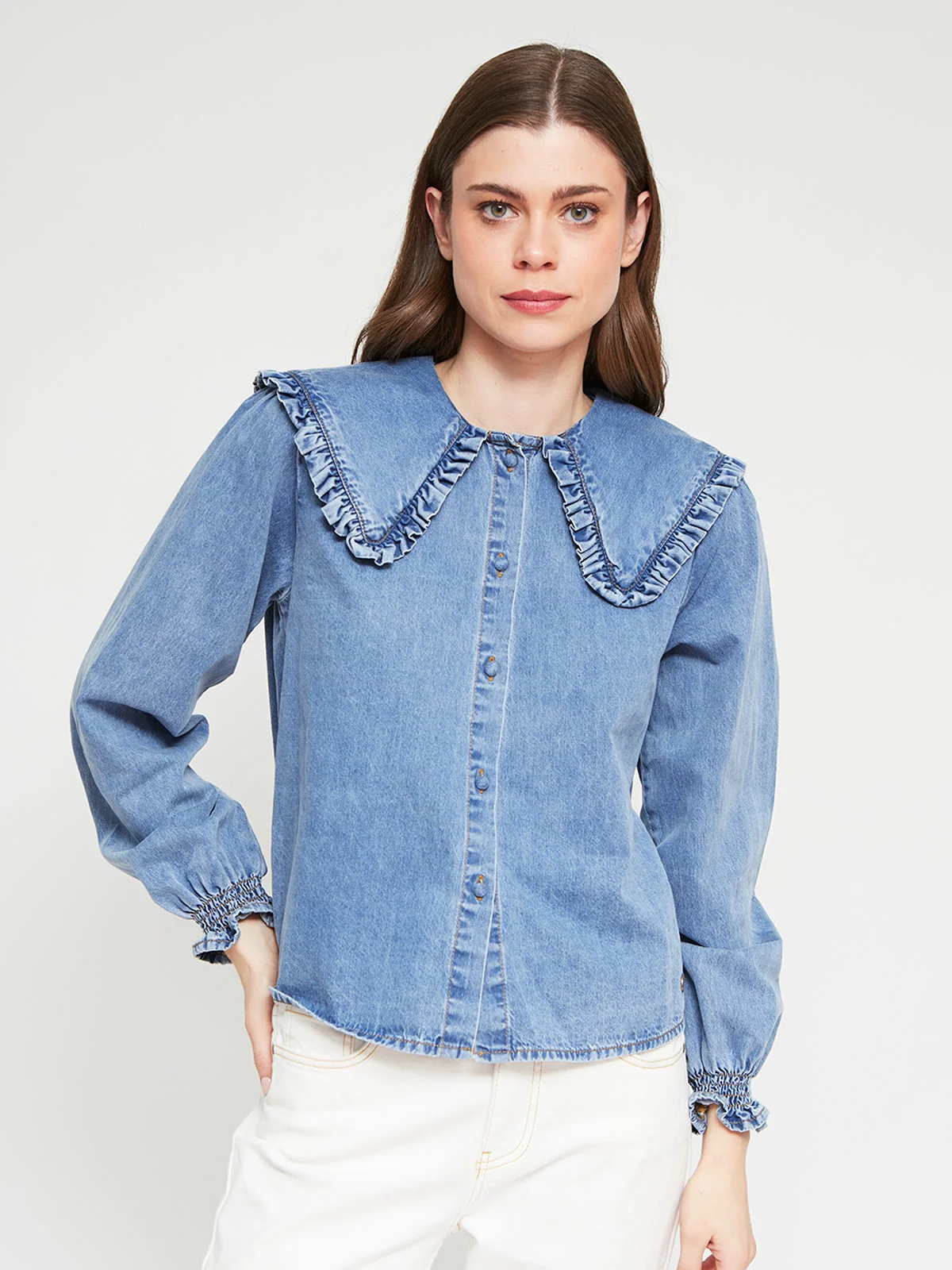 BLUSA MANGA LARGA ALGODÓN MUJER NAVIGATA - 2