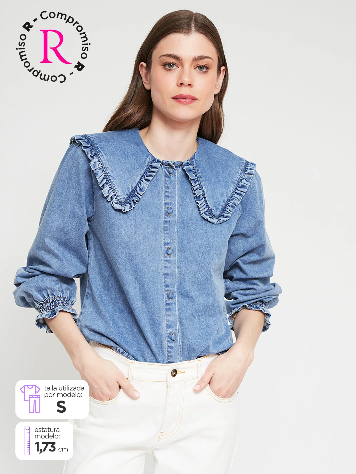 BLUSA MANGA LARGA ALGODÓN MUJER NAVIGATA - 1