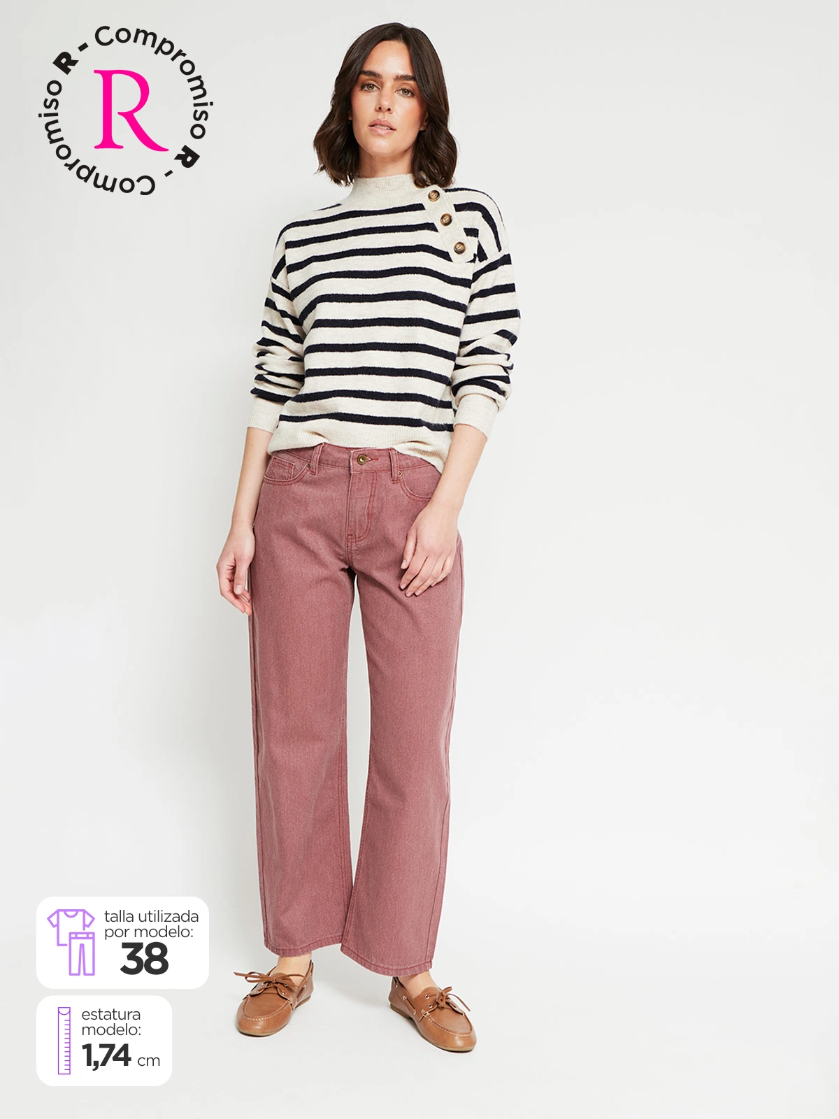 PANTALÓN REGULAR ALGODÓN MUJER NAVIGATA BENTOR - 1