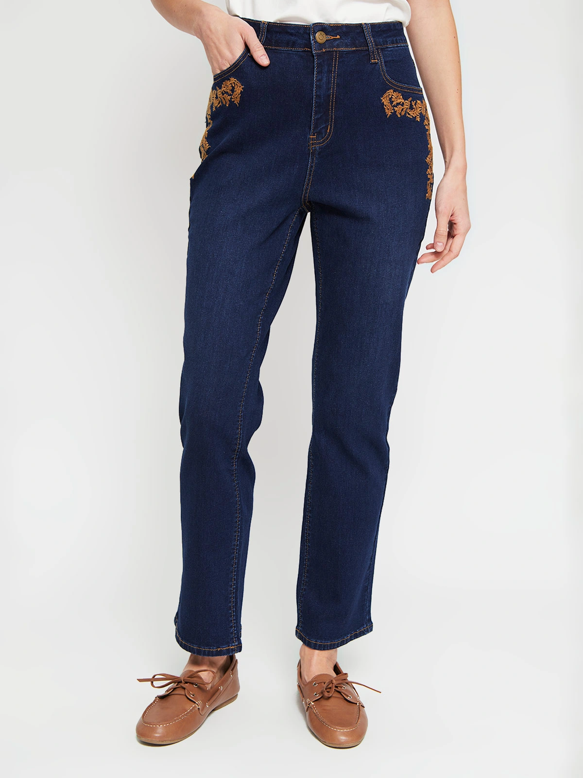 JEANS REGULAR MUJER AZIZ BORDADO - 2