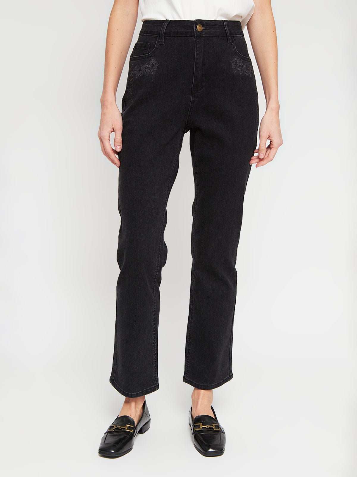 JEANS REGULAR MUJER AZIZ BORDADO - 2